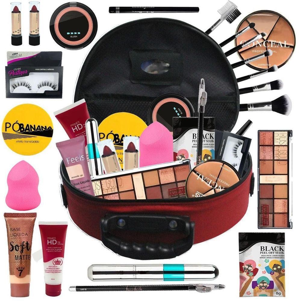 Maleta De Maquiagem Completa Profissional Robella Make