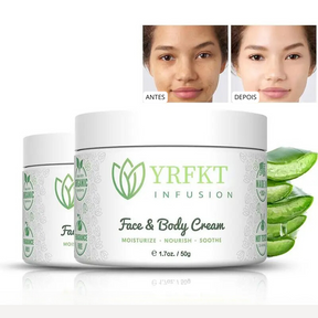 Creme Facial Aloe Vera Hidratante Anti-envelhecimento Anti-rugas e Clareador