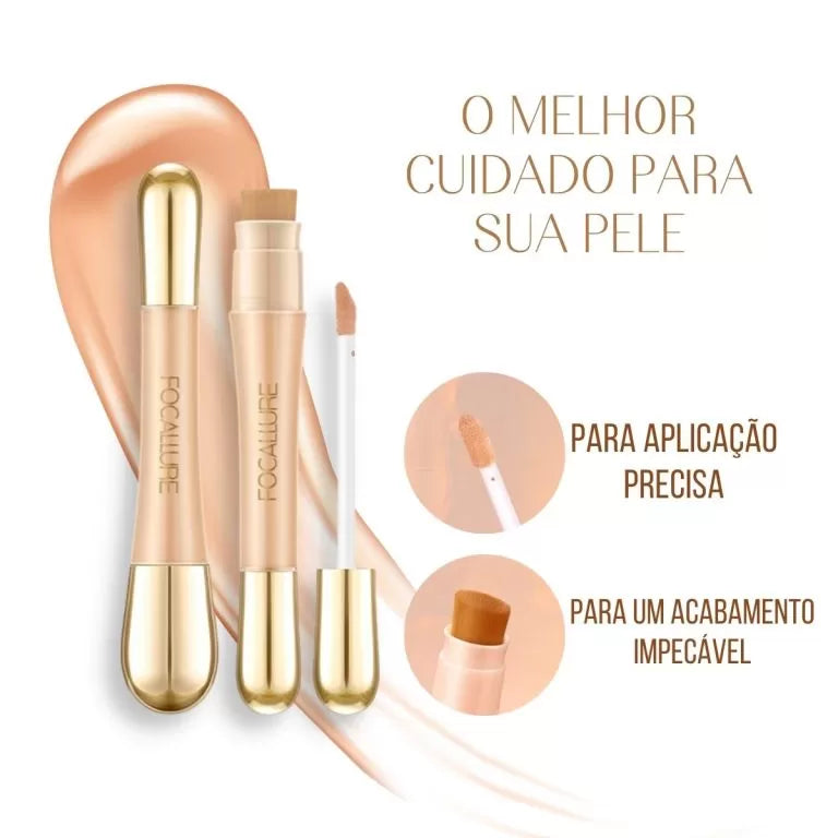 Corretivo Focallure 2 em 1 - Anti Manchas e Rejuvenescedora