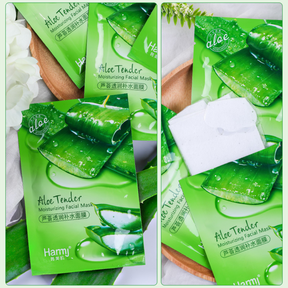 Kit 10 Máscaras Facial Anti Envelhecimento Aloe Vera - Hidratação e Nutrição