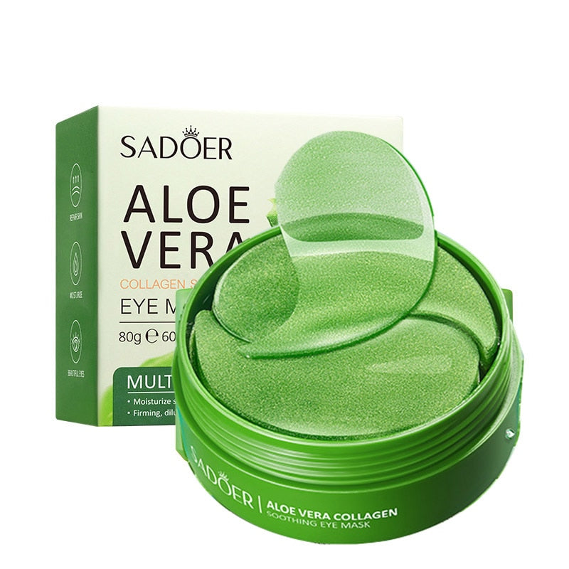 Máscara Hidratante Aloe Vera Para Os Olhos - Anti-envelhecimento, Remove Rugas e Olheiras